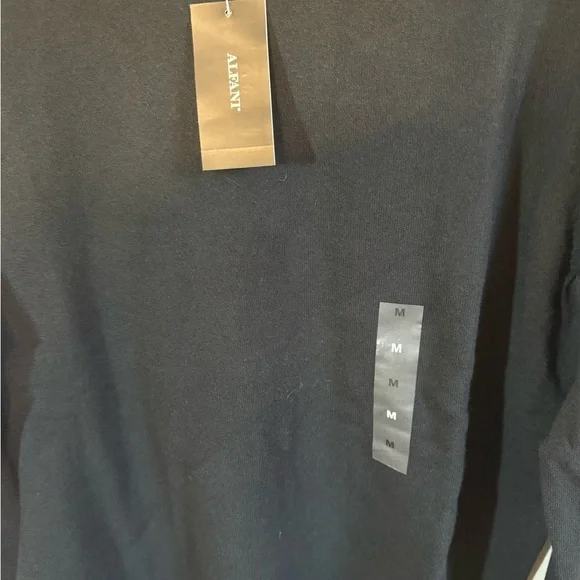 Men’s NWT M Black Alfani Casual Soft Long Sleeve Lightweight Sweater - Picture 4 of 5